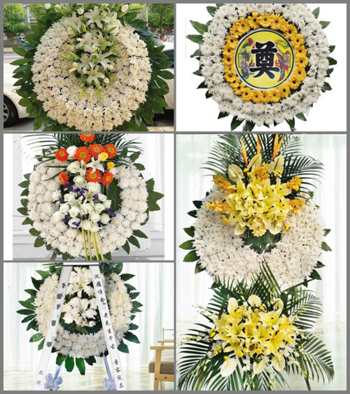 山东烟台蓬莱市北沟镇下朱潘村花圈速递